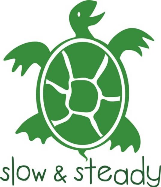 Picture of Green Turtle Slow And Steady SVG File