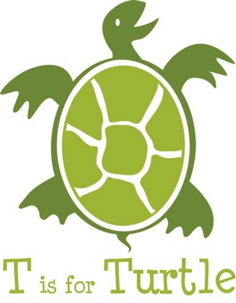 Picture of T Is For Turtle SVG File