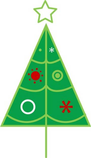 Picture of Retro Christmas Tree SVG File