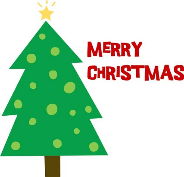 Picture of Merry  Christmas Tree SVG File
