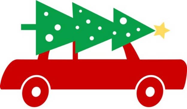 Picture of Christmas Tree Car SVG File