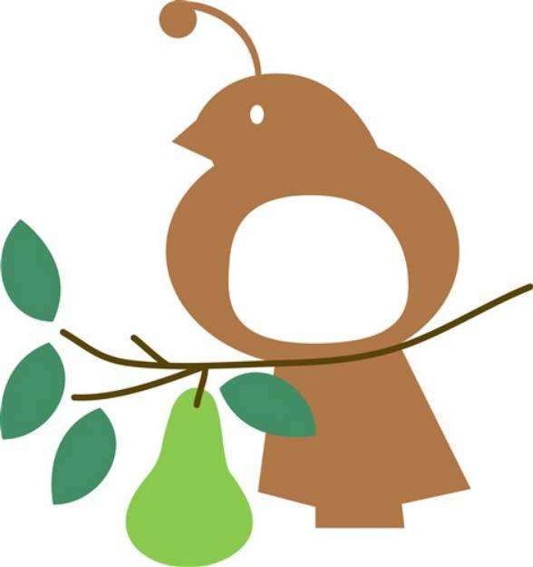 Picture of In A Pear Tree SVG File
