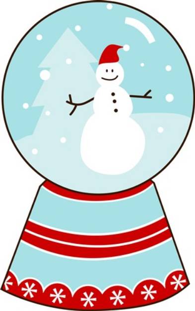 Picture of Snowman Snow Globe SVG File