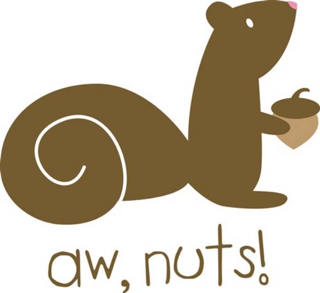 Picture of Brown Squirrel Aw Nuts SVG File