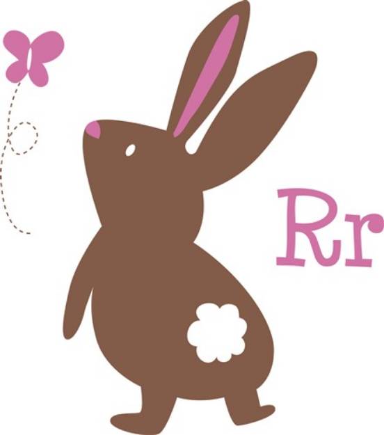 Picture of R is For  Rabbit SVG File