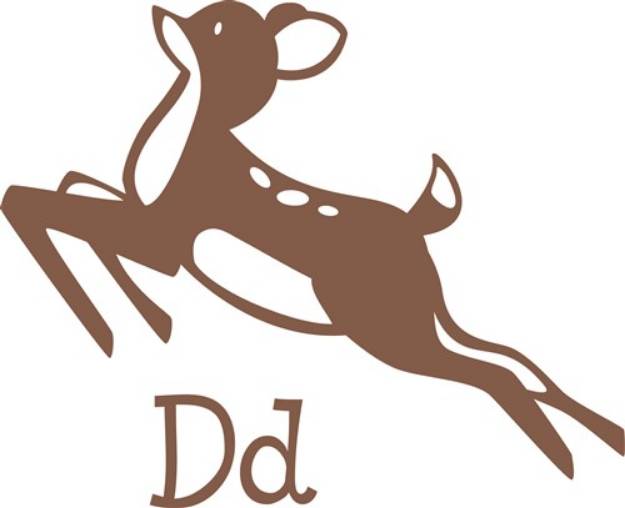 Picture of D For Deer SVG File