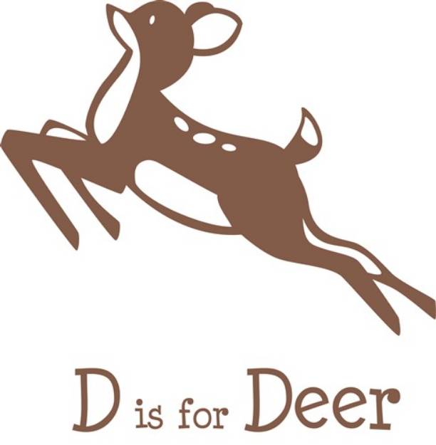 Picture of D Is For Deer SVG File