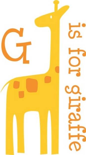 Picture of G Is For Giraffe SVG File
