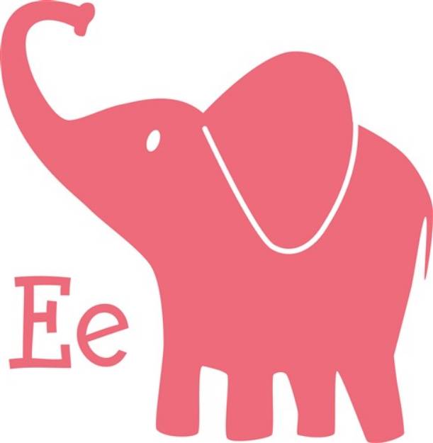 Picture of E For Elephant SVG File
