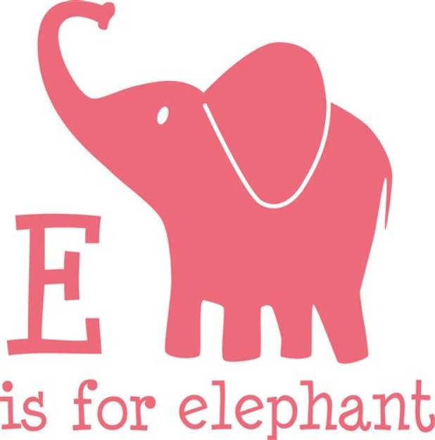 Picture of E Is For Elephant SVG File