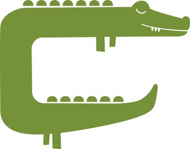 Picture of Green Crocodile SVG File