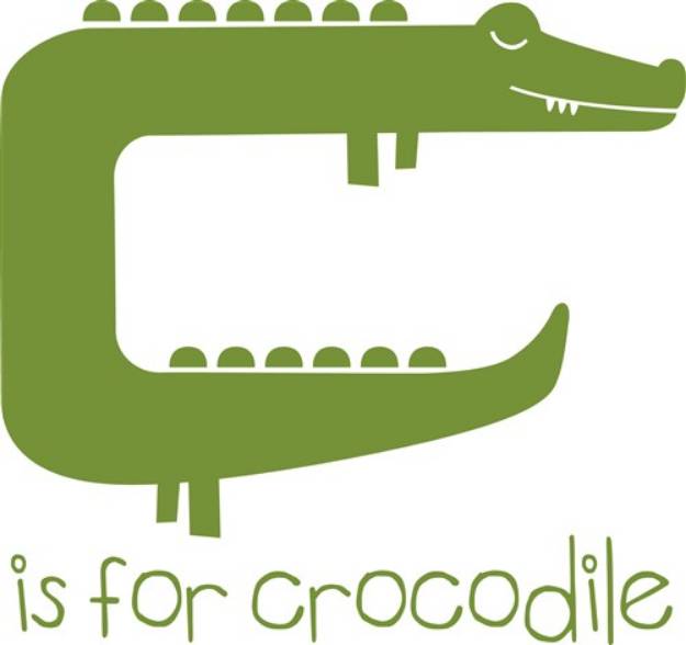 Picture of C Is For Crocodile SVG File