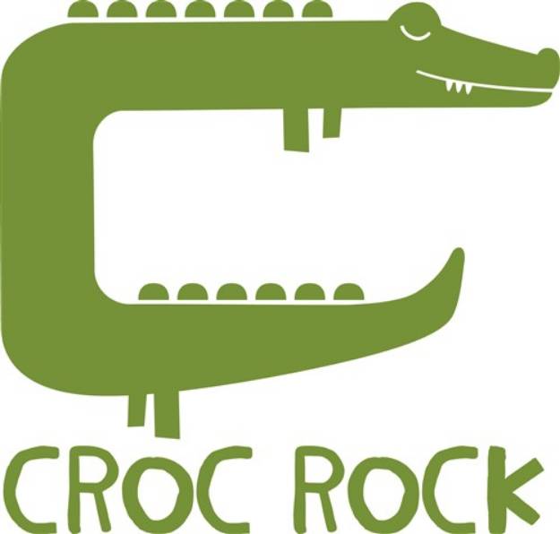 Picture of Crocodile Croc Rock SVG File