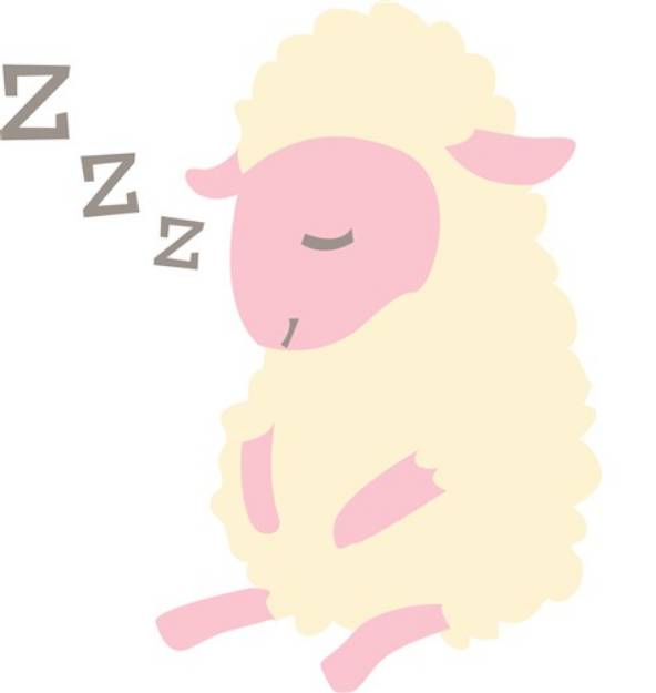 Picture of Sleeping Lamb SVG File