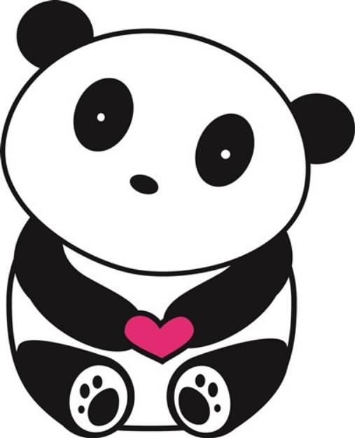 Picture of Panda Heart SVG File