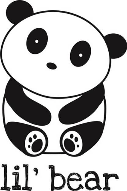 Picture of Panda Bear Lil Bear SVG File