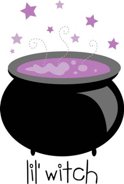 Picture of Cauldron Lil Witch SVG File
