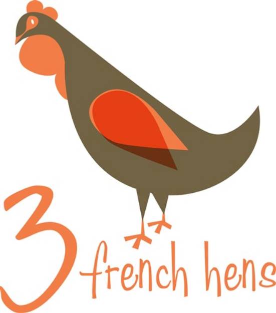 Picture of Christmas French Hens SVG File