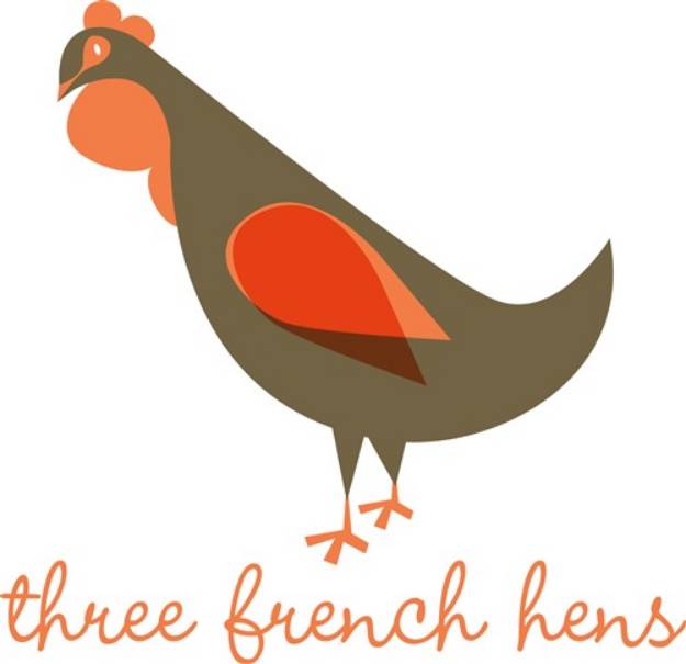 Picture of French Hens SVG File