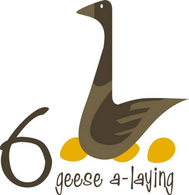 Picture of Geese A-Laying SVG File