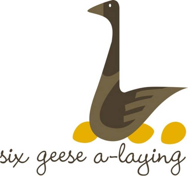 Picture of Geese A-Laying SVG File