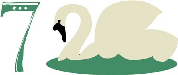 Picture of 7 Swans-A-Swimming SVG File