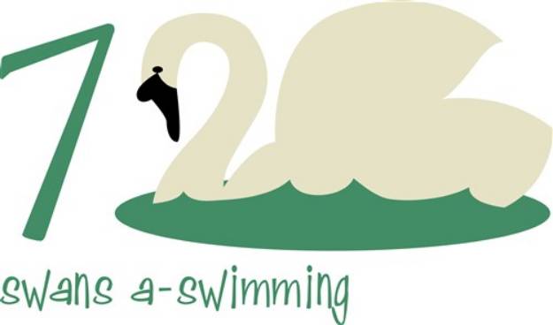 Picture of Swans A-Swimming SVG File