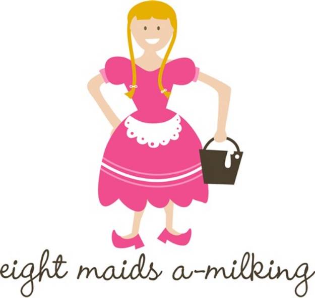 Picture of Maids A-Milking SVG File