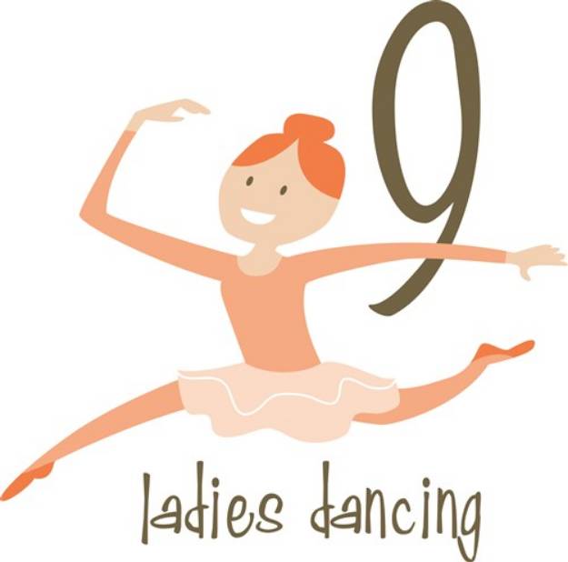 Picture of Xmas Ladies Dancing SVG File