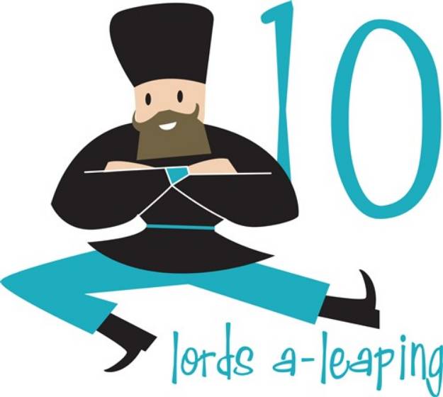 Picture of 10 Lords A-Leaping SVG File
