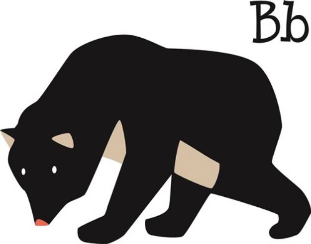 Picture of B Bear SVG File