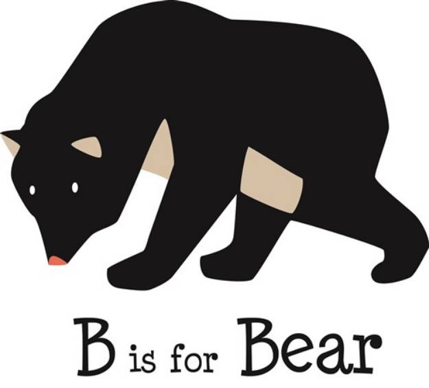 Picture of B Is For Bear SVG File