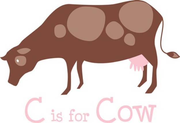 Picture of C Is For Cow SVG File