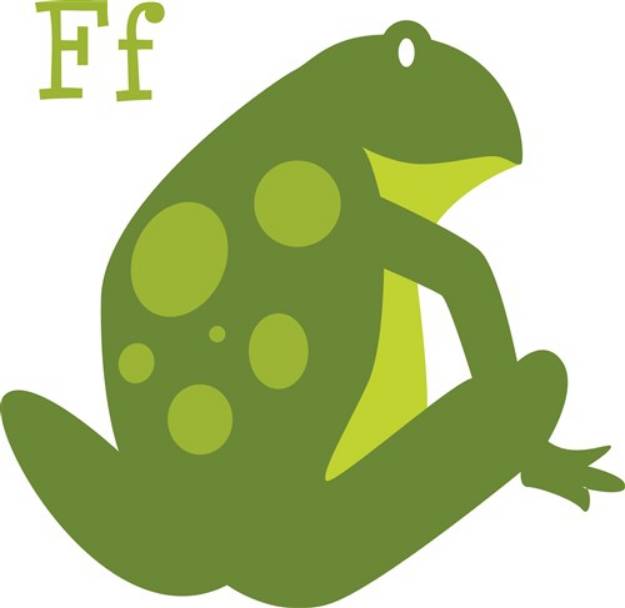 Picture of F Frog SVG File
