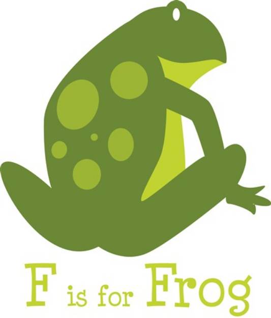 Picture of F Is For Frog SVG File