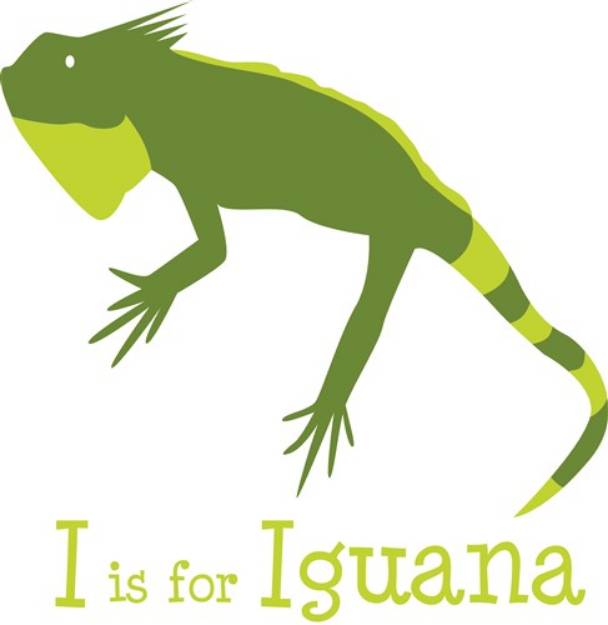 Picture of I Is For Iguana SVG File