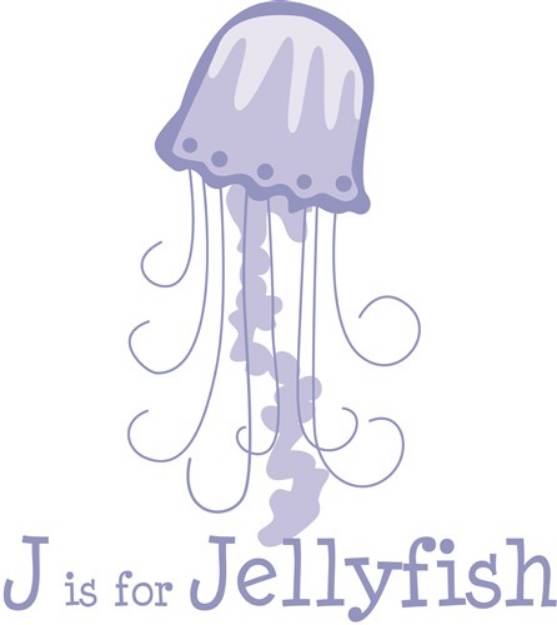 Picture of J Is For Jellyfish SVG File