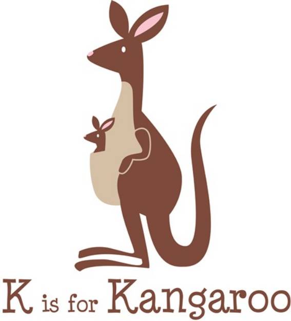 Picture of K Is For Kangaroo SVG File