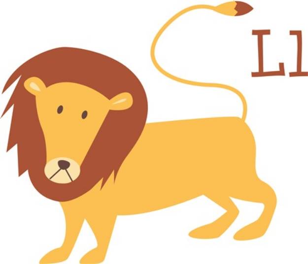 Picture of L For Lion SVG File