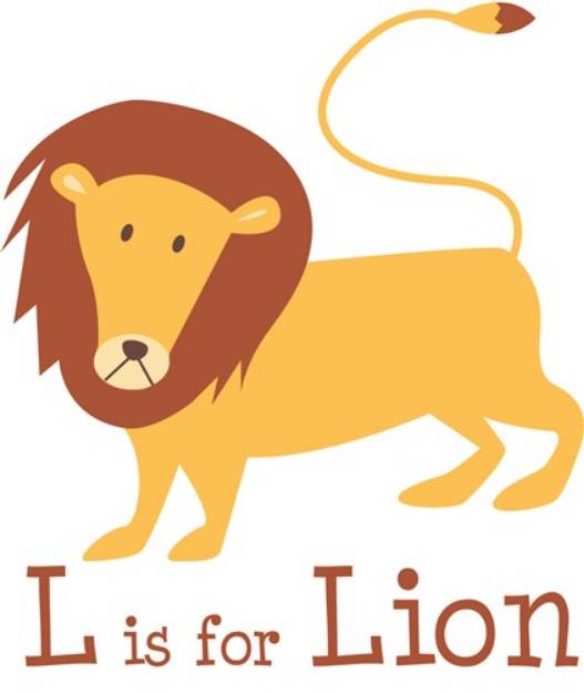 Picture of L Is For Lion SVG File