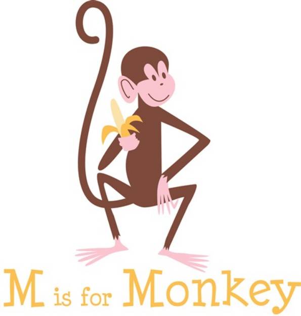 Picture of M Is For Monkey SVG File