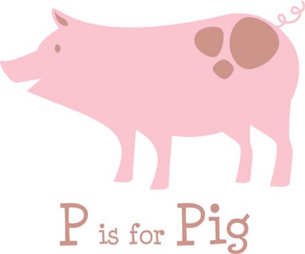 Picture of P Is For Pig SVG File