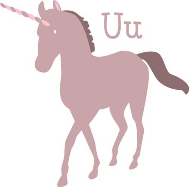 Picture of U For Unicorn SVG File