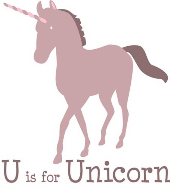 Picture of U Is For Unicorn SVG File