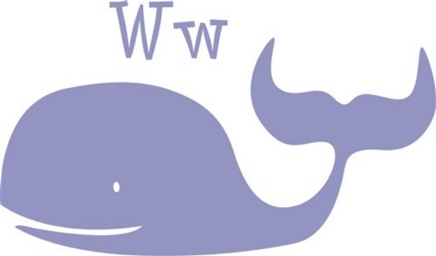 Picture of W For Whale SVG File