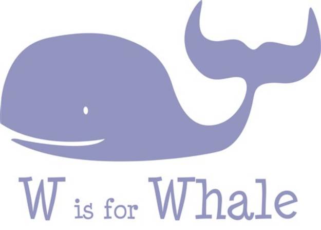 Picture of W Is For Whale SVG File
