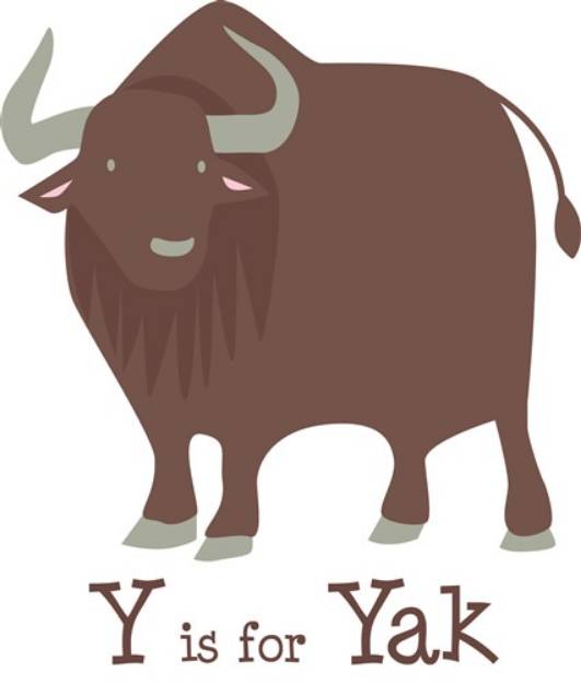 Picture of Y Is For Yak SVG File