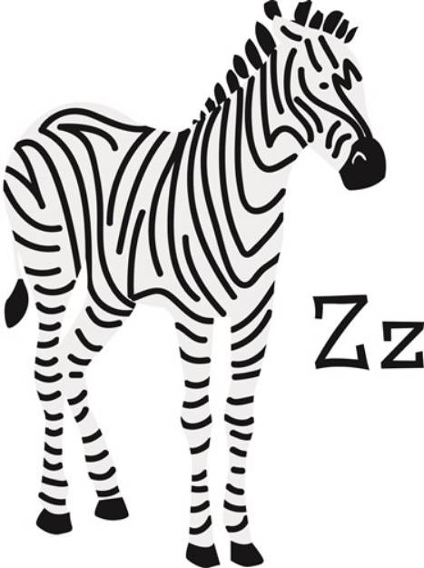 Picture of Z For Zebra SVG File