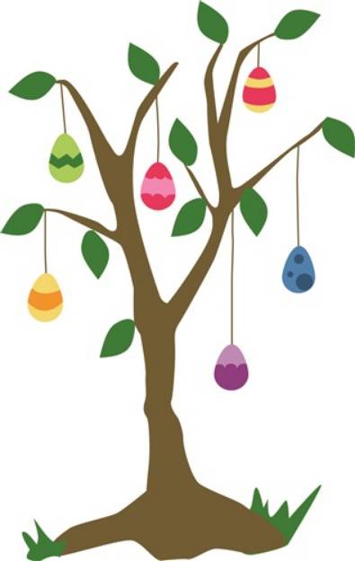 Picture of Easter Egg Tree SVG File