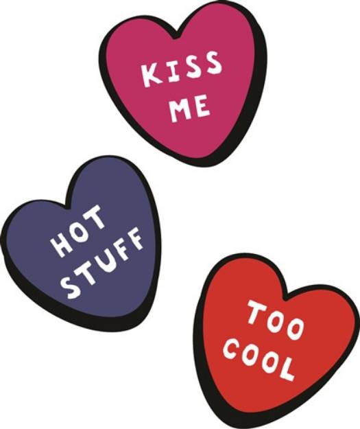 Picture of Valentine Candy Hearts SVG File